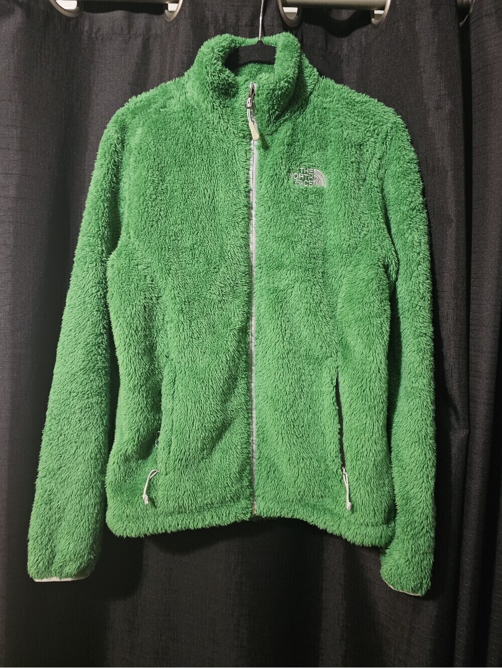 The North Face Women's Green Fuzzy Full-Zip Jacket Small